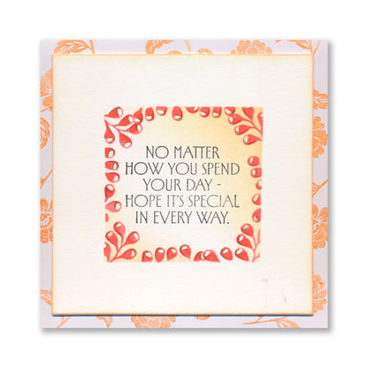 Art Deco Special Day Sentiments A5 Square Stamp Set