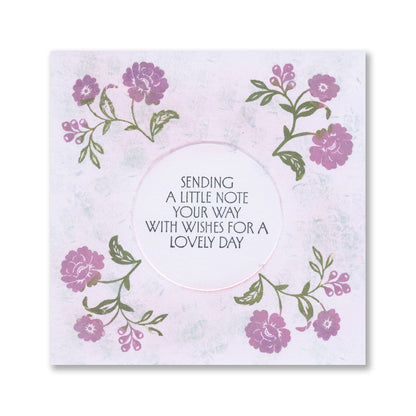 Art Deco Special Day Sentiments A5 Square Stamp Set