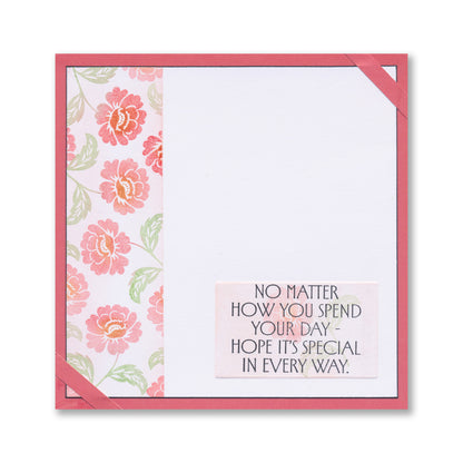 Art Deco Special Day Sentiments A5 Square Stamp Set