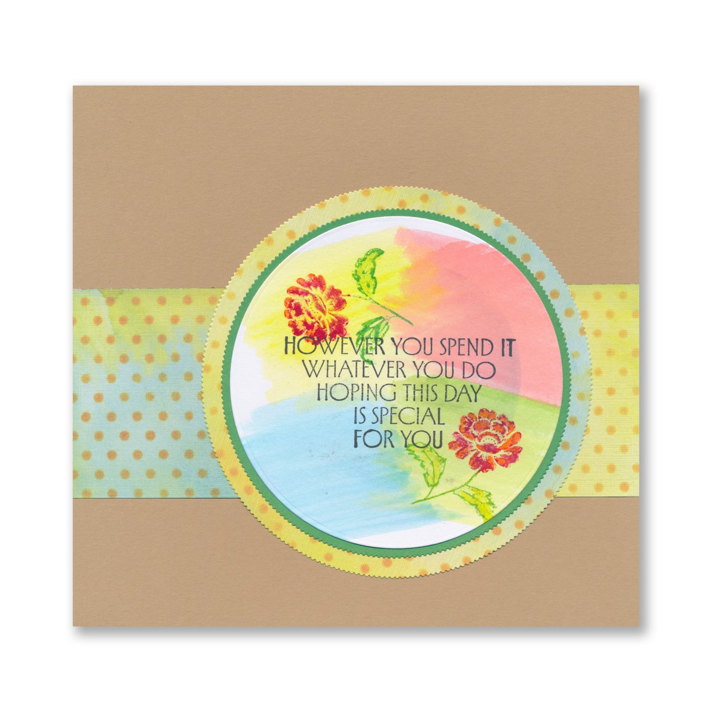 Art Deco Special Day Sentiments A5 Square Stamp Set