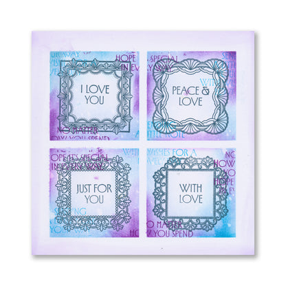 Art Deco Square Frames & Large Framework Squares Stamp & Stencil Duo