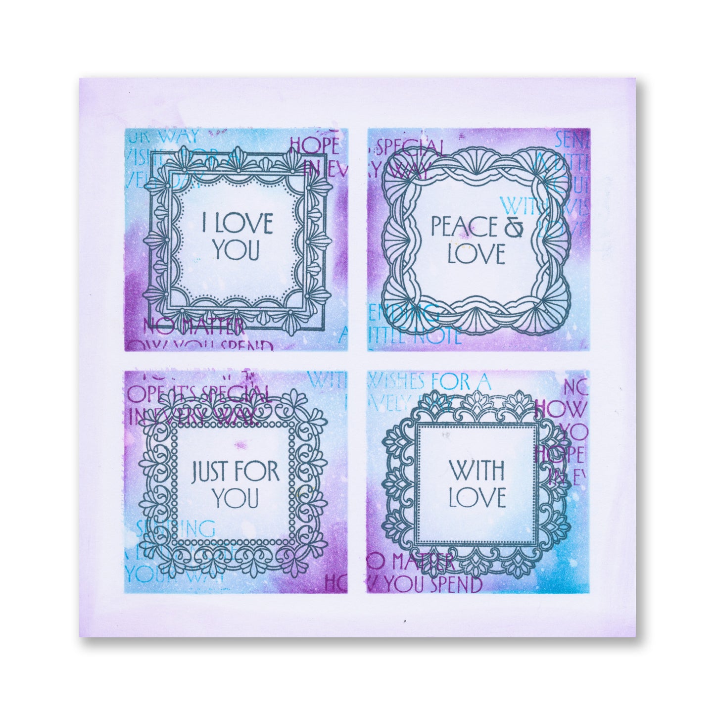 Art Deco Square Frames A5 Square Stamp Set