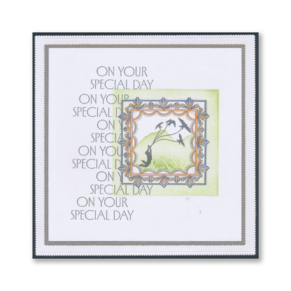 Art Deco Square Frames & Large Framework Squares Stamp & Stencil Duo