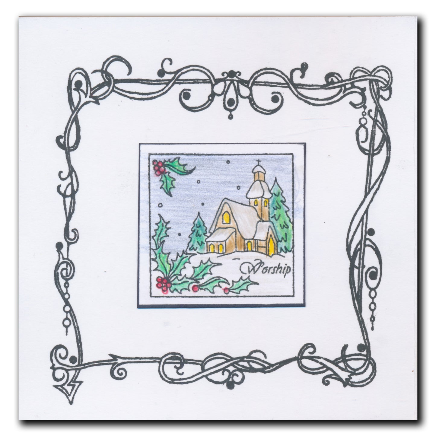 Linda's Christmas Treasures Advent A4 Stamp Set