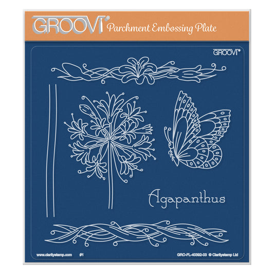 Jayne's Agapanthus Name A5 Square Groovi Plate