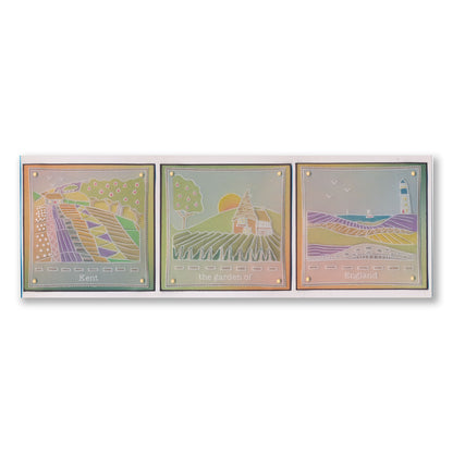 Barbara's SHAC Kent Garden of England A6 Square Groovi Plate Trio