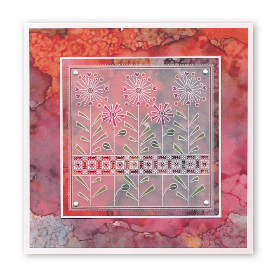 Tina’s Circles & Squares Parchlets A6 Square Groovi Plate Collection