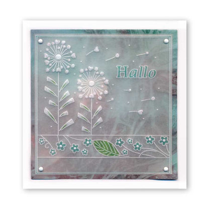 Tina's Allium Flowers Parchlet A6 Square Groovi Plate