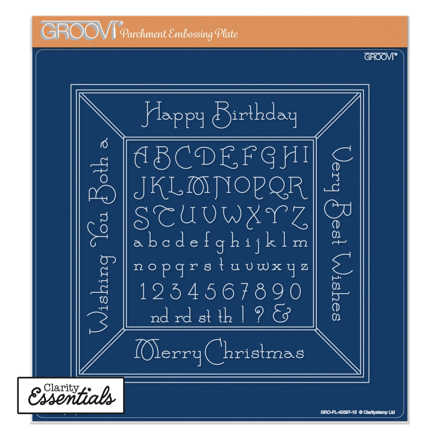 Alphabet Frame A4 Square Groovi Plate