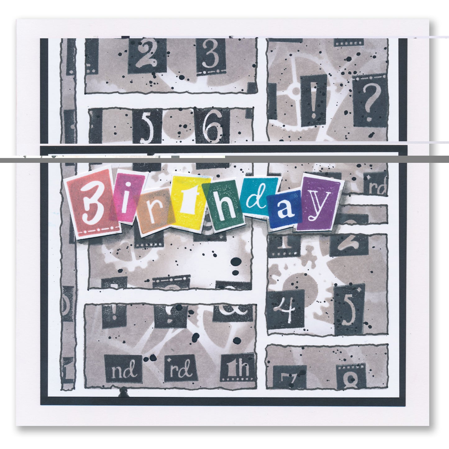 Block Print Alphabet & Numbers A4 & A6 Stamp Collection