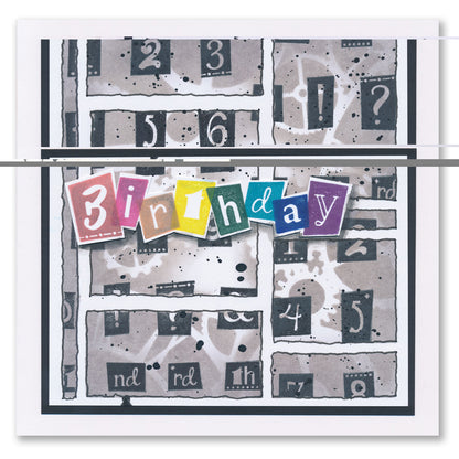 Block Print Alphabet & Numbers A4 & A6 Stamp Collection