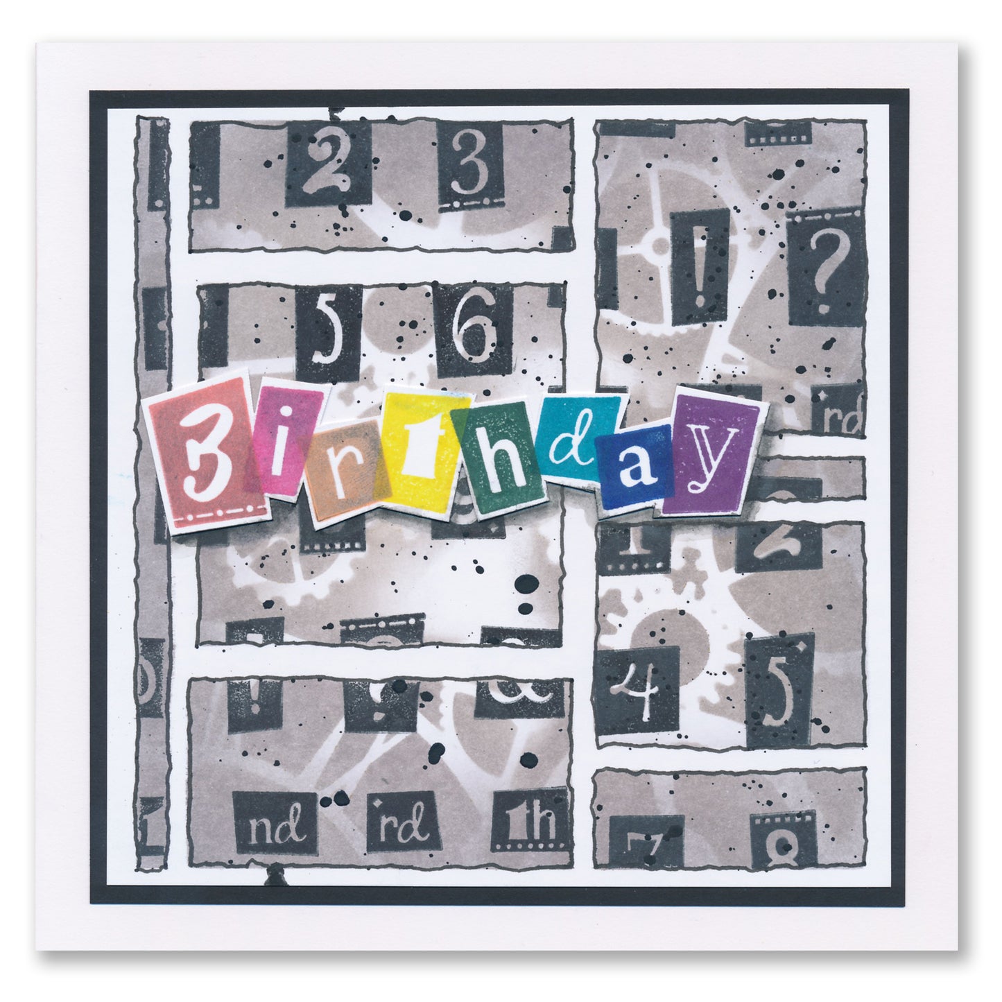 Abstract Layouts 7" x 7" Stencil & Folder Collection