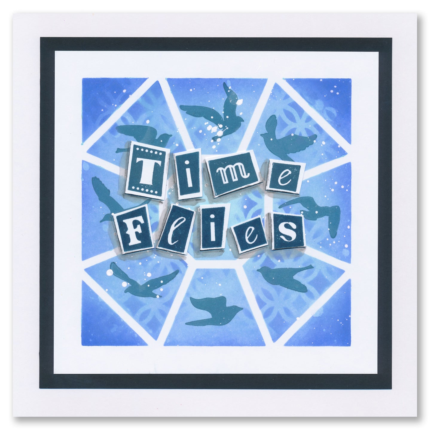 Abstract Layout 4 7" x 7" Stencil Duo