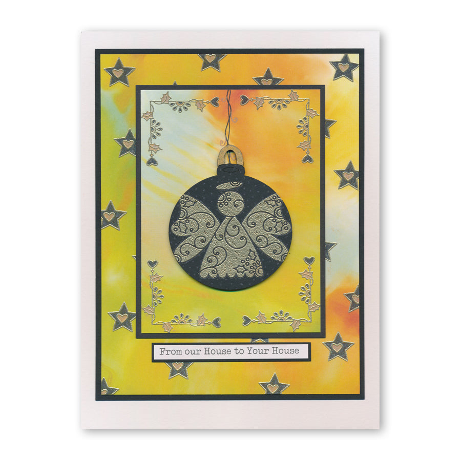Tina's Angels - Two Way Overlay Christmas Ornaments A6 Stamp Set