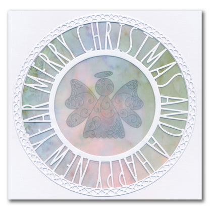 Tina's Angels - Two Way Overlay Christmas Ornaments A6 Stamp Set