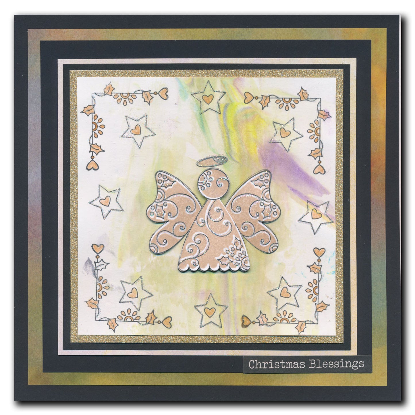 Tina's Angels - Two Way Overlay Christmas Ornaments A6 Stamp Set