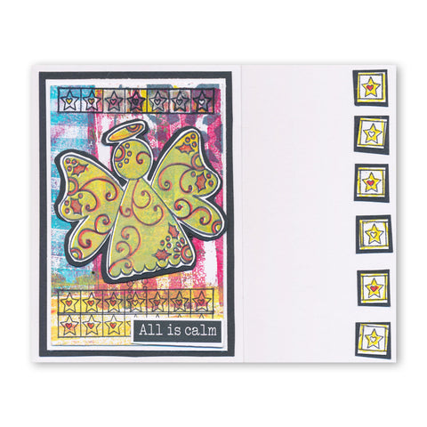 Tina's Angels - Two Way Overlay Christmas Ornaments A6 Stamp Set
