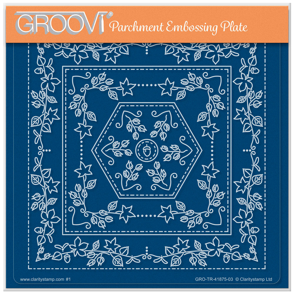 Jazz's Autumn Leaves Frame A5 Square Groovi Plate