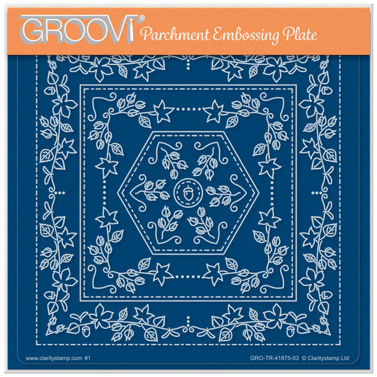 Jazz's Autumn Leaves Frame A5 Square Groovi Plate