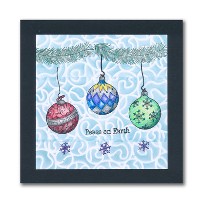 Linda's Trio of Baubles - Christmas Compendium A6 Stamp Set