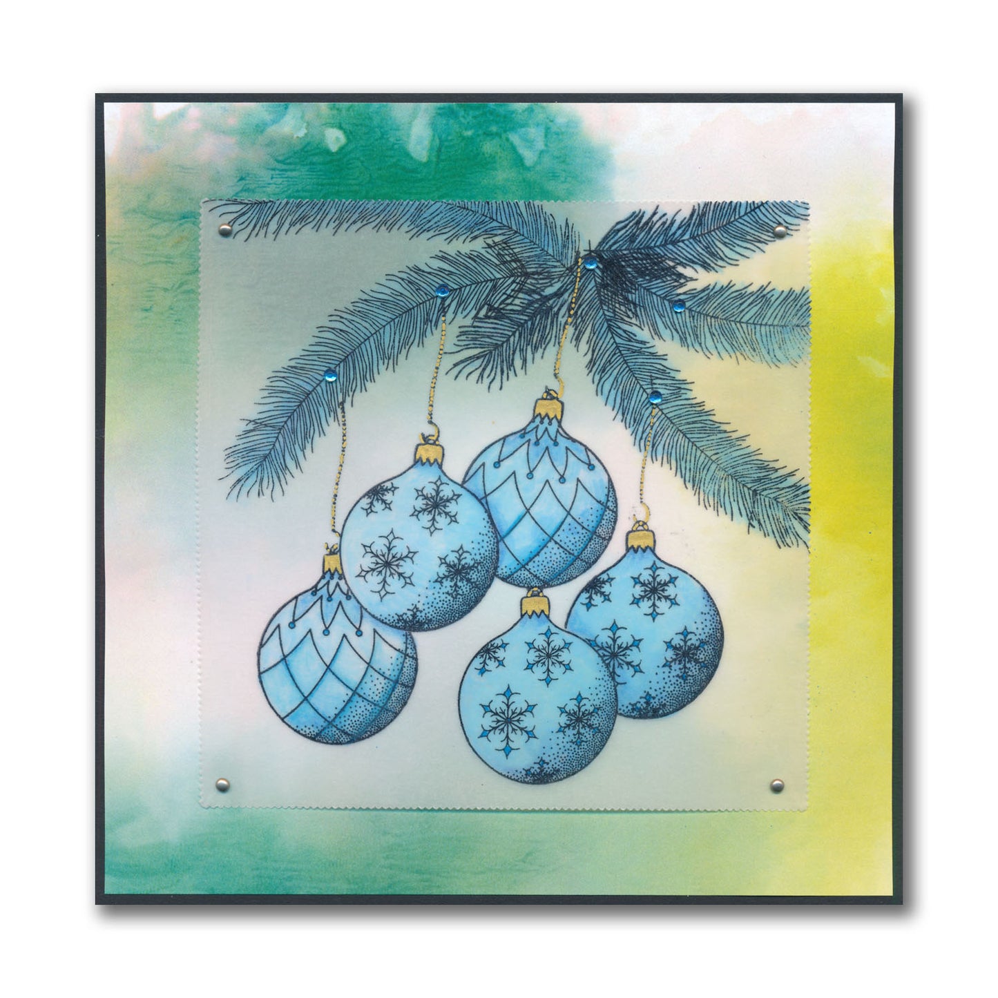 Linda's Trio of Baubles - Christmas Compendium A6 Stamp Set
