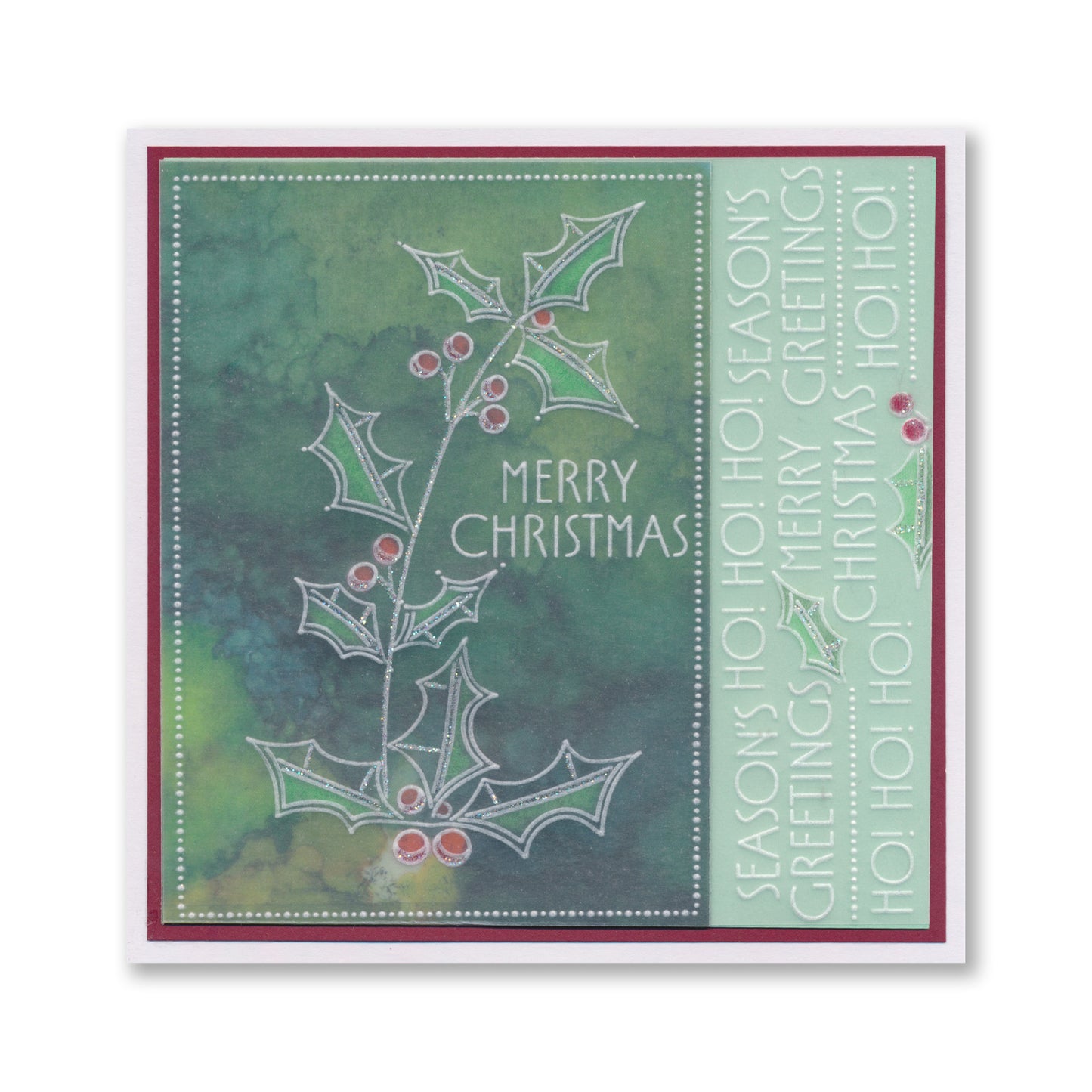 Barbara's Big Blooms - Holly Leaves Midi Groovi Plate