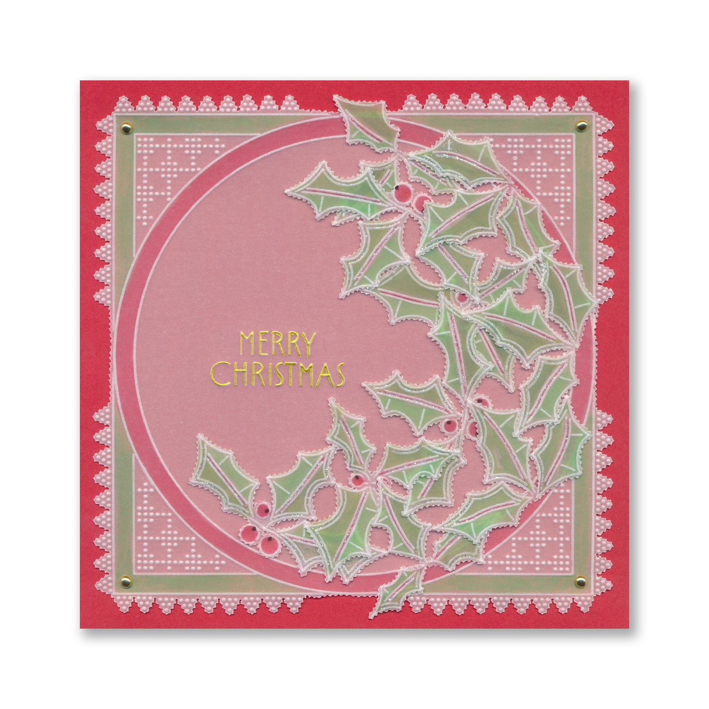 Barbara's Big Blooms - Holly Leaves Midi Groovi Plate