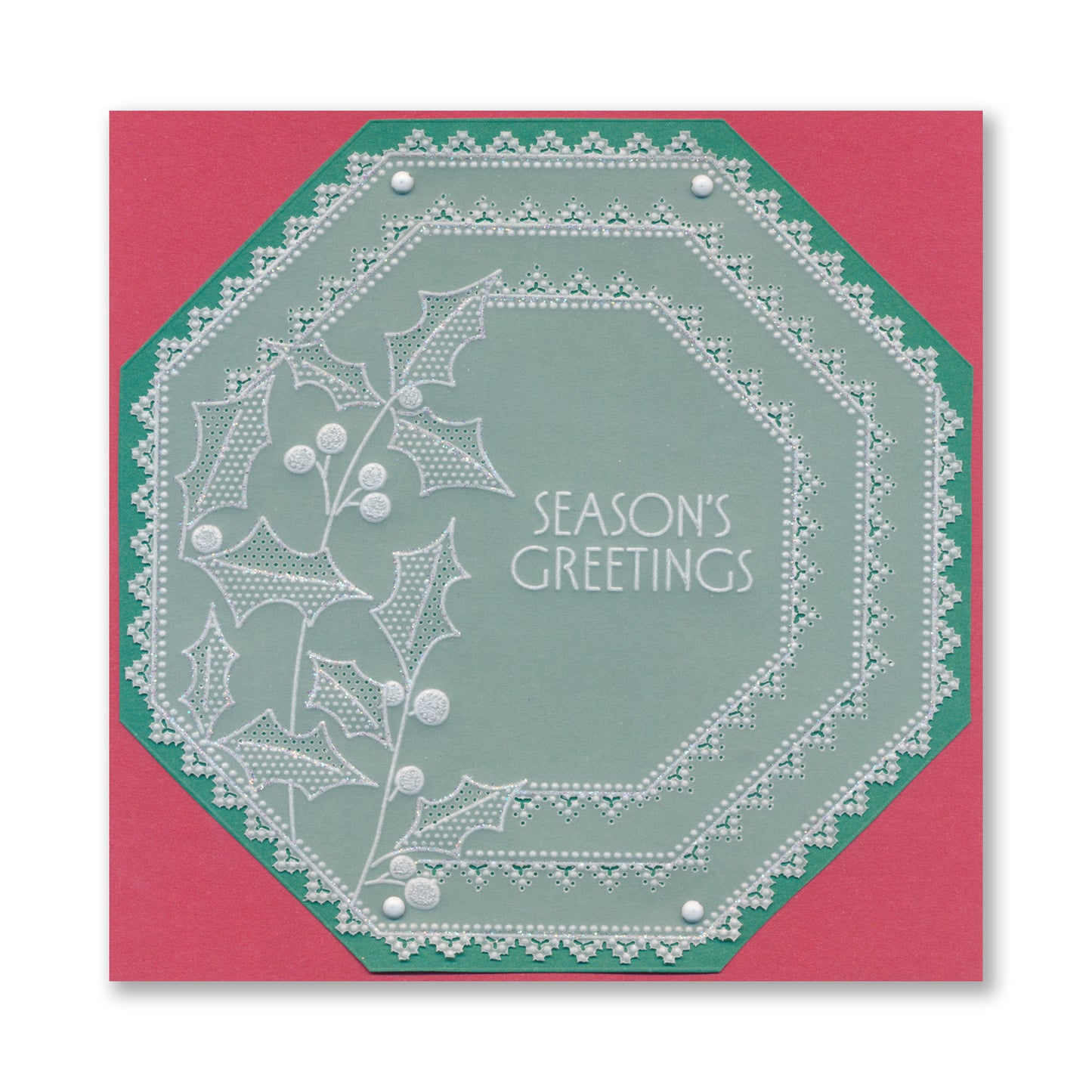 Barbara's Big Blooms - Holly Leaves Midi Groovi Plate