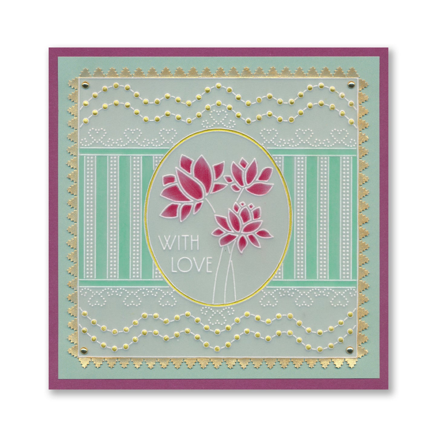 Barbara's Big Blooms - Silhouette Flowers Midi Groovi Plate