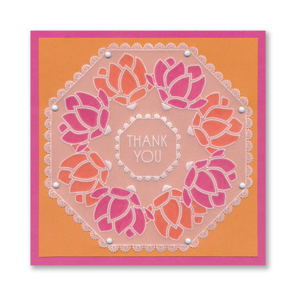 Barbara's Big Blooms - Silhouette Flowers Midi Groovi Plate