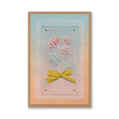 Barbara's Big Blooms - Silhouette Flowers Midi Groovi Plate