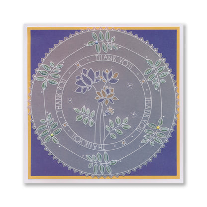 Barbara's Big Blooms - Silhouette Flowers Midi Groovi Plate