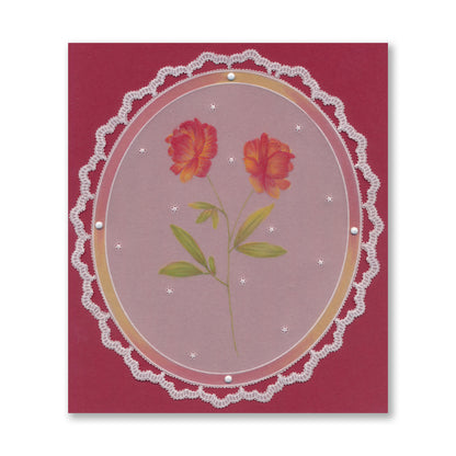 Barbara's Big Blooms - Stripey Flowers Midi Groovi Plate