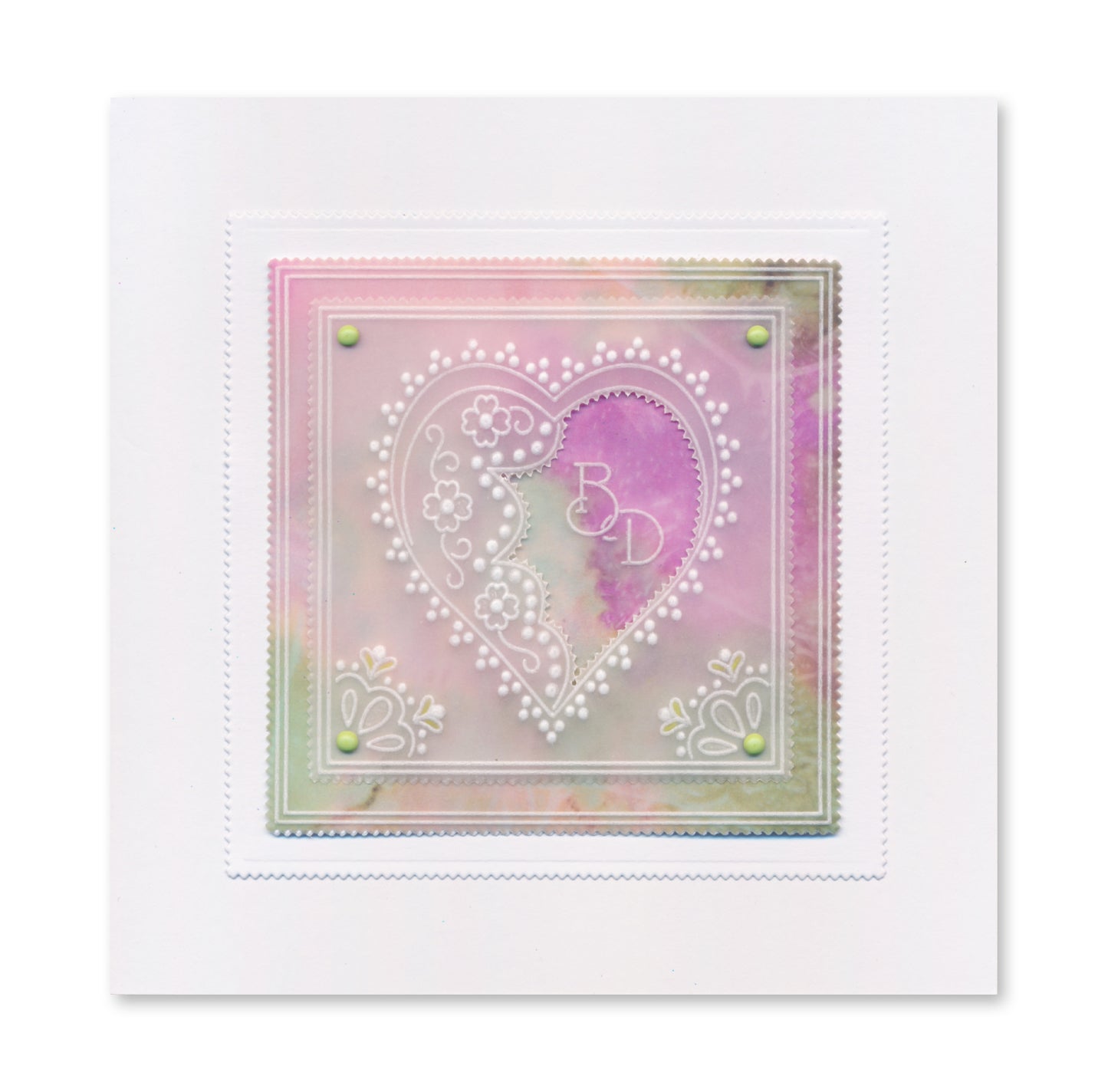 Barbara's Loving Heart A5 Square Groovi Plate