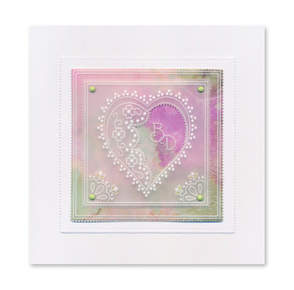 Barbara's Loving Heart A5 Square Groovi Plate