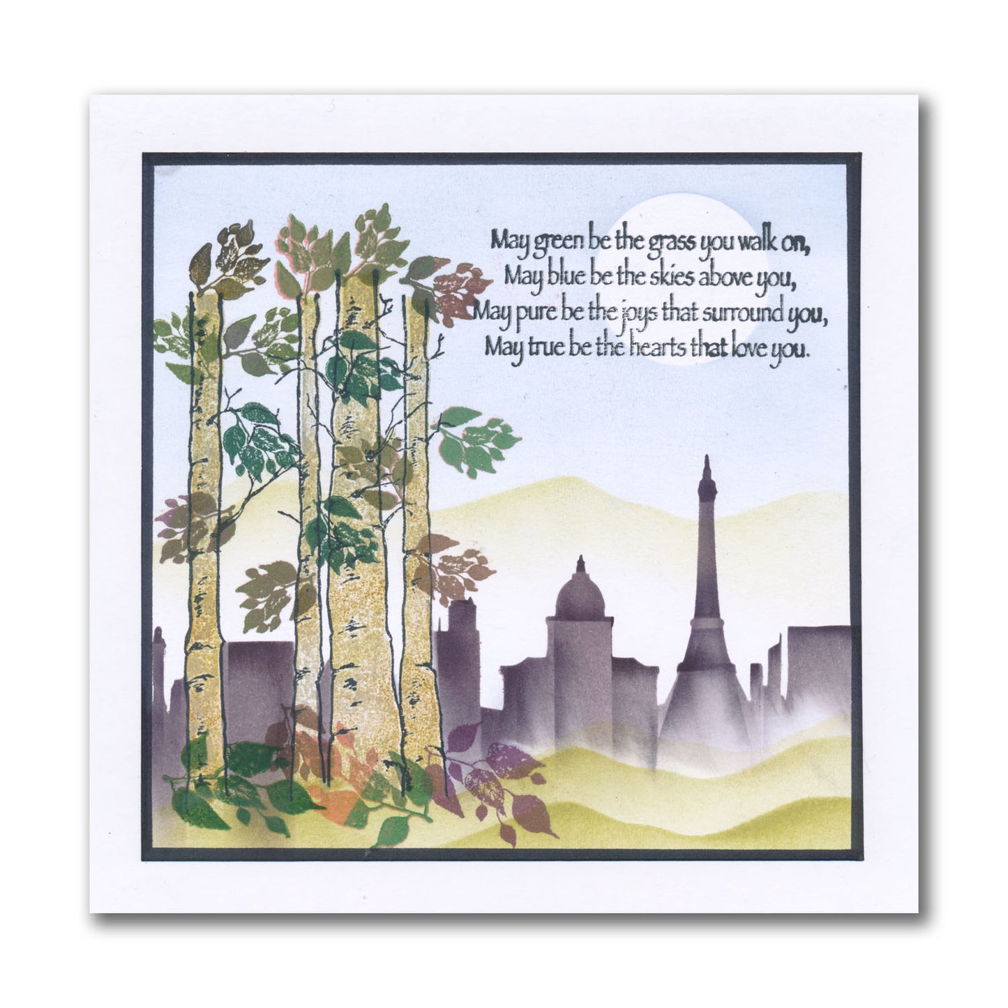 Birch Trees - Two Way Overlay A5 Stamp Set