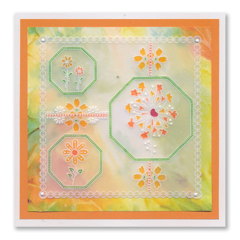 Tina's Best Wishes Flowers A6 Groovi Plate