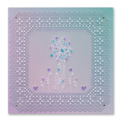 Tina's Springtime Flowers Best Wishes A6 Groovi Plate