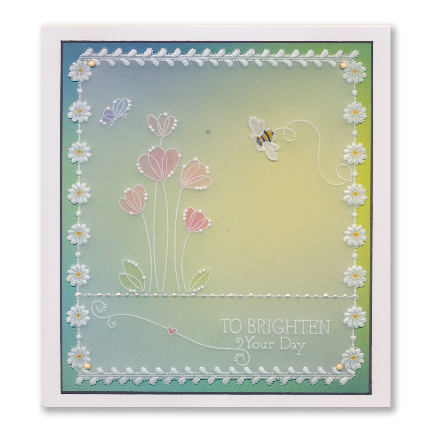 Tina's Springtime Flowers Brighten Your Day A6 Groovi Plate