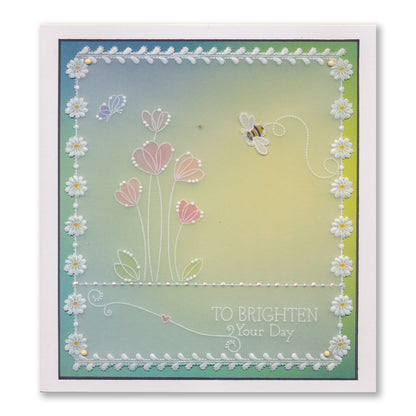 Tina's Springtime Flowers Brighten Your Day A6 Groovi Plate