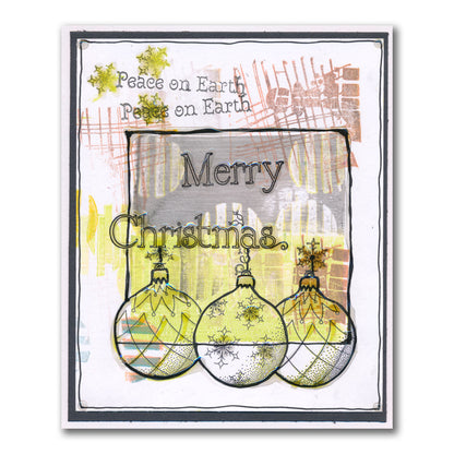 Linda's Trio of Baubles - Christmas Compendium A6 Stamp Set