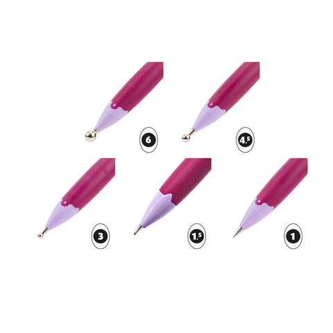 Pergamano Essentials - Pergamano Ball Tool Complete Collection - 6mm, 4.5mm, 3mm, 1.5mm & 1mm