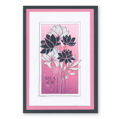 Barbara's Big Blooms - Stripey Flowers A4 Square Stamp & Mask Set