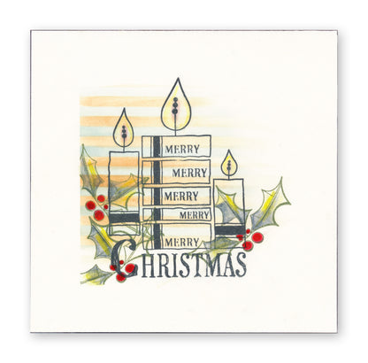 Barbara's Big Blooms - Holly Leaves A5 Square Stamp & Mask Set