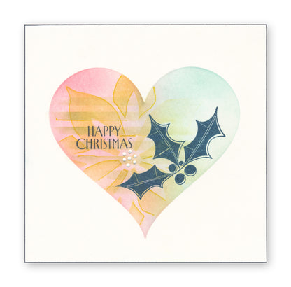 Barbara's Big Blooms - Silhouette Holly Leaves A4 Square Stamp & Mask Set