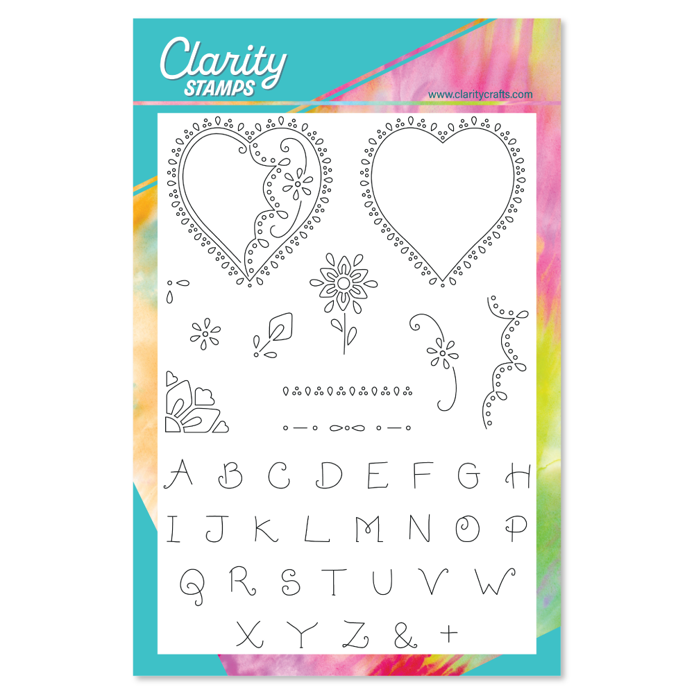 Barbara's Loving Heart A5 Stamp & Mask Set