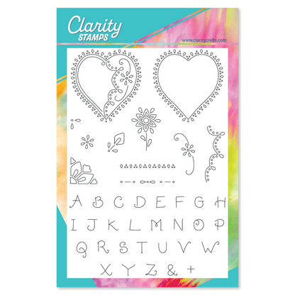 Barbara's Loving Heart A5 Stamp & Mask Set