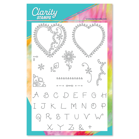 Barbara's Loving Heart A5 Stamp & Mask Set