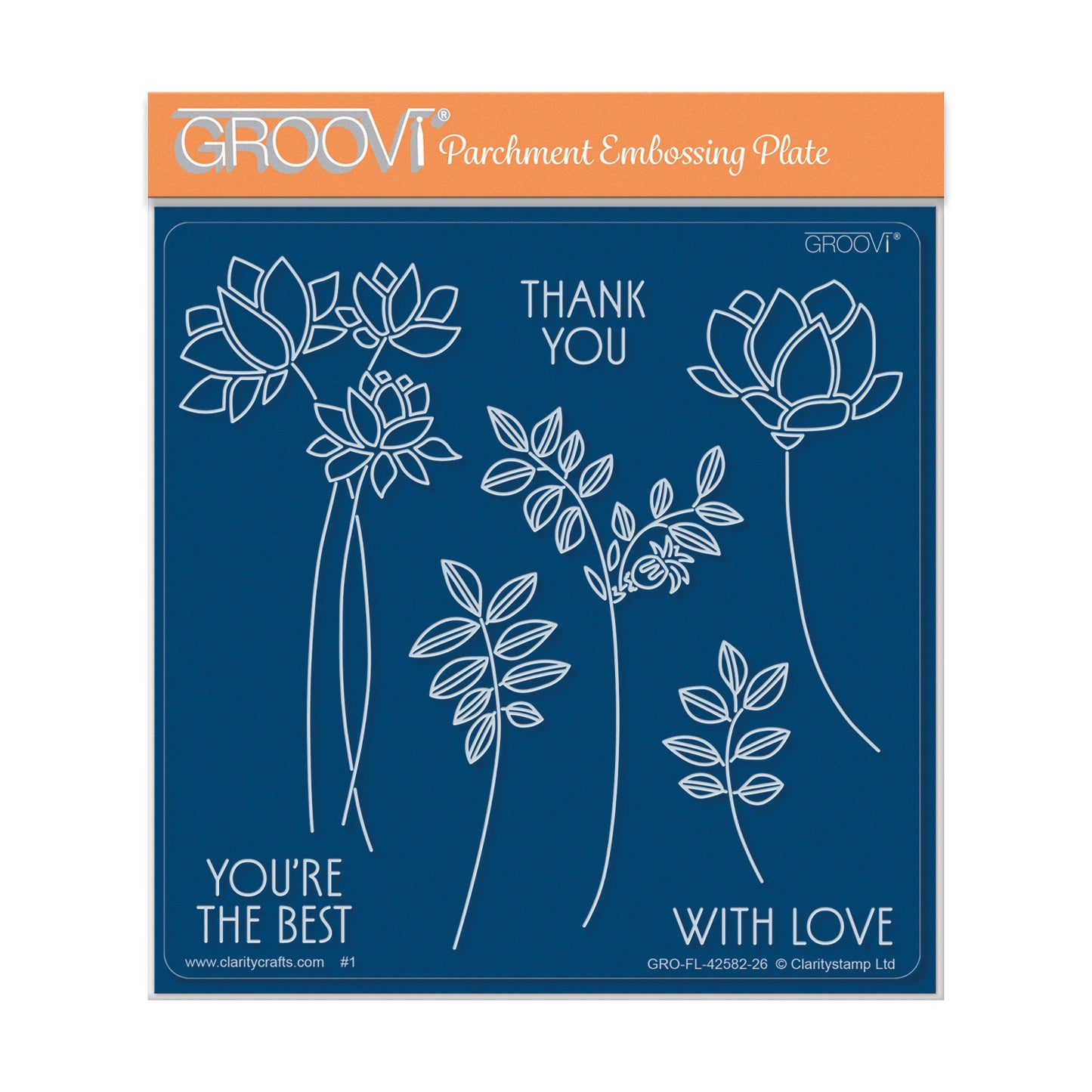 Barbara's Big Blooms - Silhouette Flowers Midi Groovi Plate