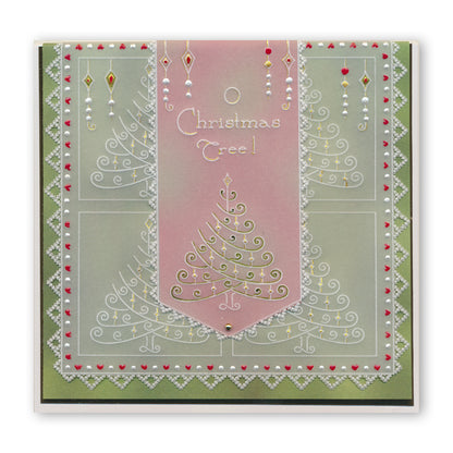 Barbara's Christmas Tree Sampler A4 Square Groovi Plate